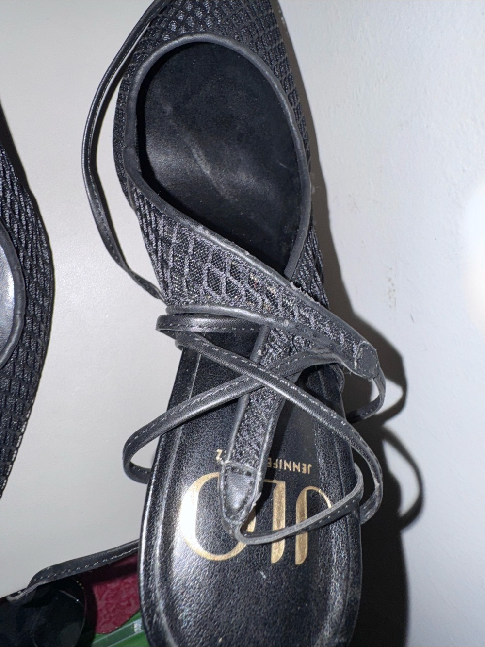 Jennifer Lopez Black Pointed Toe Lace-Up Heels - Picture 4 of 5